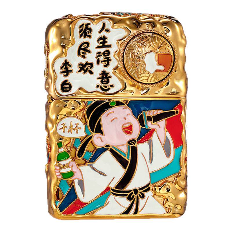 zippo镀金防风煤油打火机正品