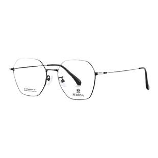 施洛华同款防蓝光几何形眼镜男可配度数女变色镜片SC252