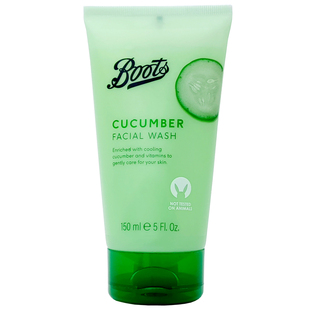 正品英国BOOTS小黄瓜洗面奶150ML深层清洁清爽控油保湿洁面胶啫喱