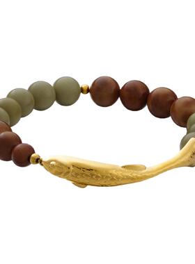 单鱼串珠手链玛瑙与菩提