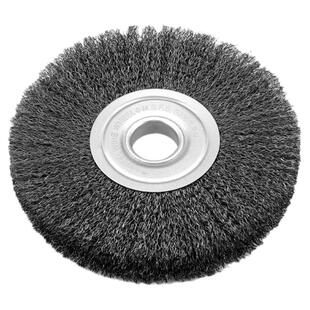 平行钢丝轮除锈打磨钢丝刷圆形不锈钢丝抛光加厚拉丝轮平型刷刷子