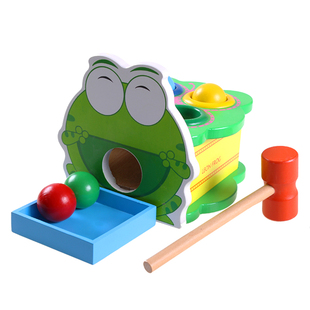 儿童敲打绿豆蛙敲球台敲敲乐玩具幼儿园宝宝早教益智击打小锤子