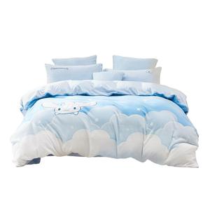 水星家纺儿童牛奶绒三/四件套母婴A类暖绒套件秋冬保暖床品25新款