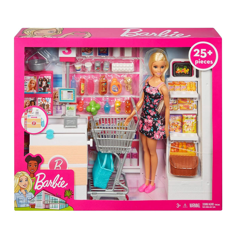 正品Barbie芭比娃娃之宠物商店礼盒套装公主换装女孩过家家GRG90