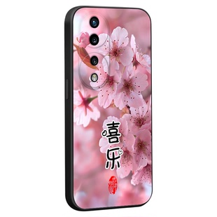 彧玺适用于华为荣耀70手机外壳fne-an00花卉文字honor防摔保护套。荣誉70时尚潮流huawei软硅胶fnean00古风美
