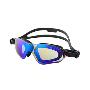 李宁中框泳镜成人游泳眼镜近视带度数镀膜高清防雾防水男款女泳帽