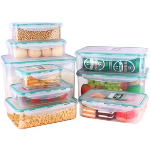 乐亿多保鲜盒塑料密封盒饭盒微波炉加热冰箱专用盒水果便当盒碗扣
