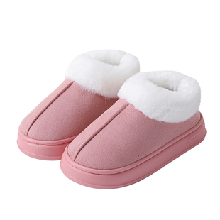 棉拖鞋女冬季包跟加绒加厚底居家用保暖外穿防滑毛绒情侣棉鞋男士