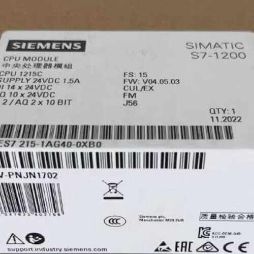 议价西门子6ES72151HG404AB8S7-1200紧凑型CPU模块6ES7215-1HG40-