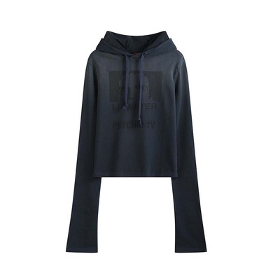 (noE）渐变水洗雾霾蓝合身卫衣