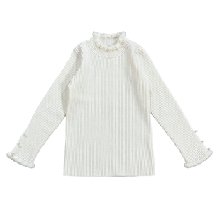 小童木 人手一件女童毛衣秋冬2025新款半高领针织上衣儿童打底衫