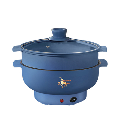 全自动蒸煮一体电炒锅家用电煮锅不粘电热火锅多功能料理锅烹饪锅