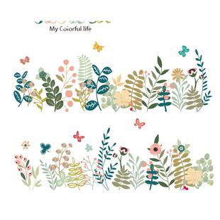 踢脚线墙贴纸地脚墙角墙面装饰墙纸自粘卧室温馨房间布置墙壁贴画