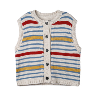 童装女童针织毛衣马甲背心2025新款时尚百搭叠穿儿童马甲针织衫潮