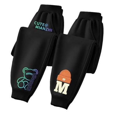 拉夏贝尔男童加绒裤子加厚秋冬羊羔绒童装大童冬装运动裤儿童棉裤