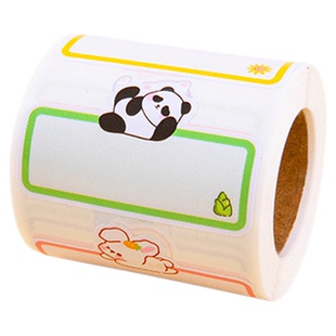 可爱卡通防水姓名贴小学生专用手写水杯名字标签贴纸幼儿园儿童空白标记口取纸防撕分类自粘记号贴签名标签纸