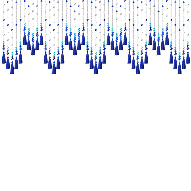 拱形珠簾客廳鳳尾門簾免打孔隔斷