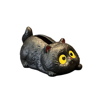 煤球猫创意纸巾盒餐巾纸盒家用客厅桌面纸抽盒轻奢高档纸巾收纳盒