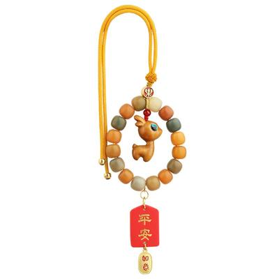 一路平安汽车挂件可爱小鹿后视镜挂饰女神车内挂件网红车载吊饰品