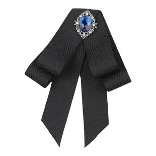 领结女JK蝴蝶结衬衫毛衣上衣秋冬配饰黑色学院风飘带领饰别针装饰