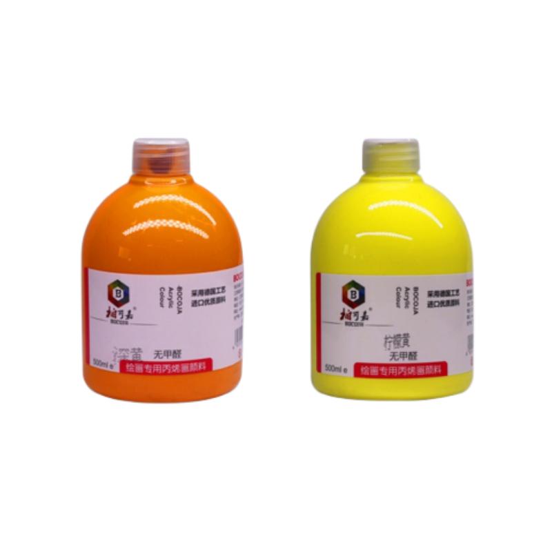 丙烯颜料2L/500ml防水墙绘颜料大桶装容量挤压式丙烯白色丙烯颜料