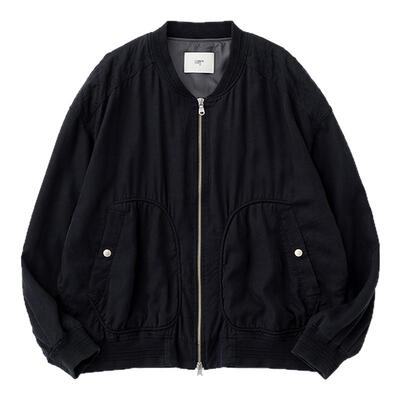 COMMON SCENTS酵素水洗莱赛尔纤维垂感bomber短宽棒球领夹克外套