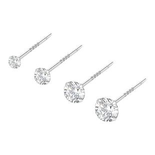 许我耀眼赵露思同款999纯银养耳洞钻石耳钉女2025新款小耳环耳饰