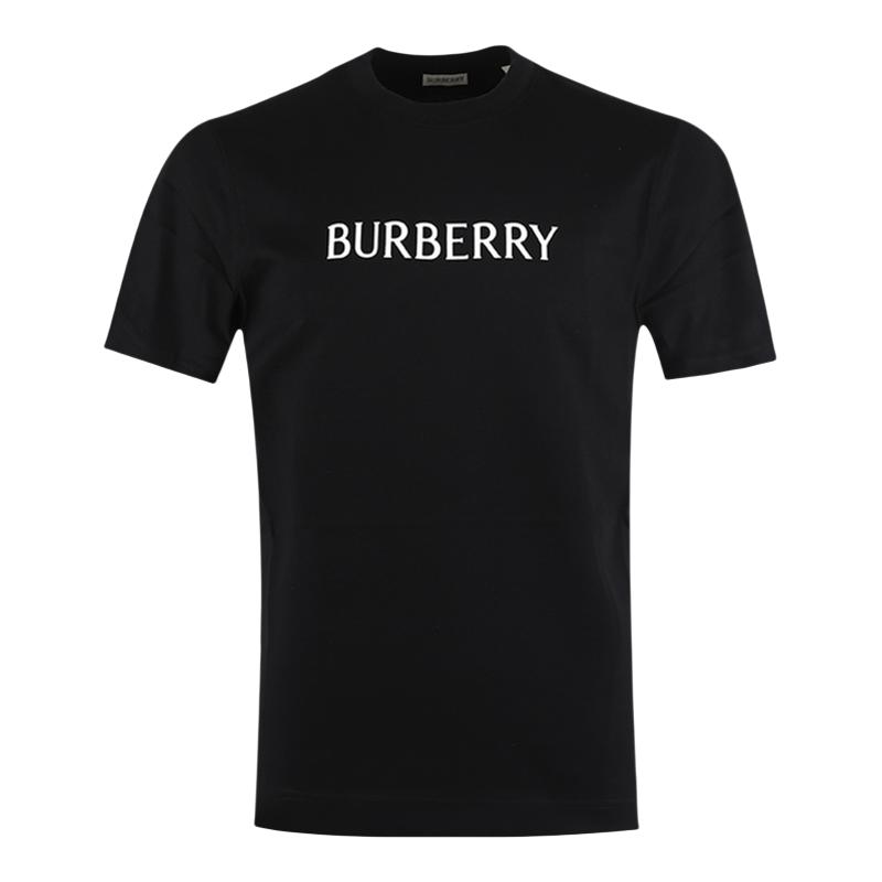 【自营】BURBERRY/博柏利字母胶印logo短袖T恤衫男装时尚圆领