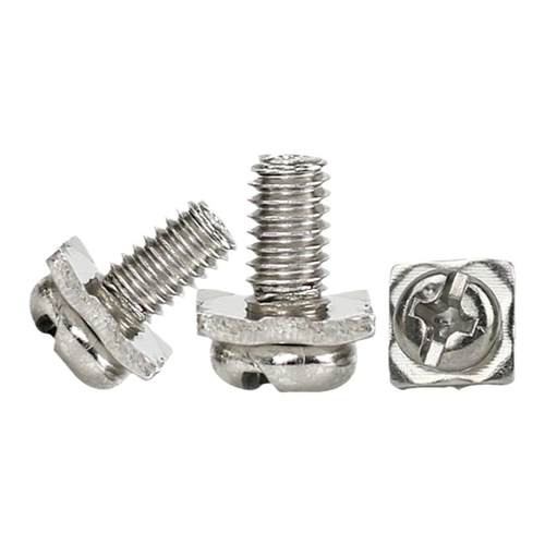 M3M3.5M4压线螺丝盘头带四方垫螺钉十字圆头二组合带垫螺丝钉镀镍