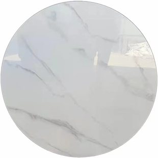 进口岩板圆餐桌转盘底座圆形餐桌圆桌家用旋转大理石桌带转盘家用