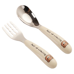 儿童辅食勺子叉子宝宝吃饭专用自主进食元宝勺1 3岁儿童筷子餐具6