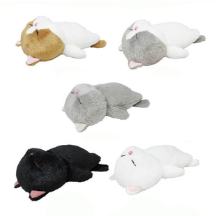 日本正版现货 内藤研究所 2021新品睡着的猫棒猫治愈公仔毛绒玩具