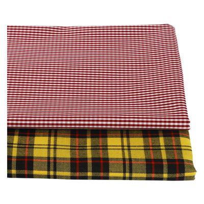 色织长绒棉衬衫全棉条纹格子布料