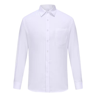 华夏银行上班行服短袖衬衫男夏季免烫纯白色衬衣男职业正装工作服