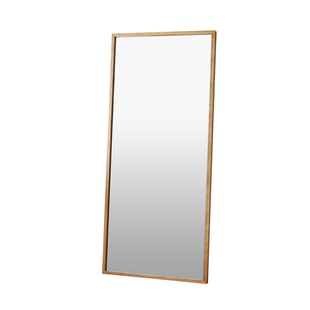 北欧日式实木简约穿衣镜樱桃木壁挂落地全身镜超大防爆可移动镜子