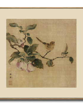明仇英昼锦堂图卷轴字画山水画