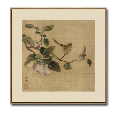 明仇英昼锦堂图卷轴字画山水画