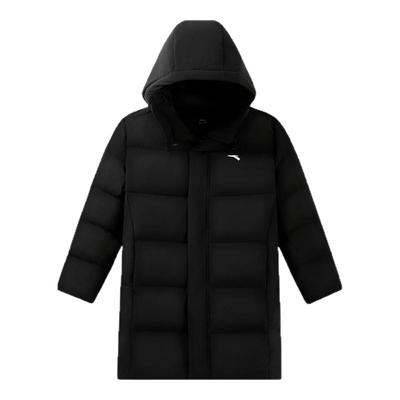 安踏儿童中长羽绒服2025年新款男大童舒适保暖青少年防水连帽外套