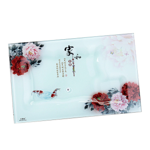 精美钢化玻璃茶盘琉璃简约功夫托盘茶具套装排水式家用茶台茶托盘