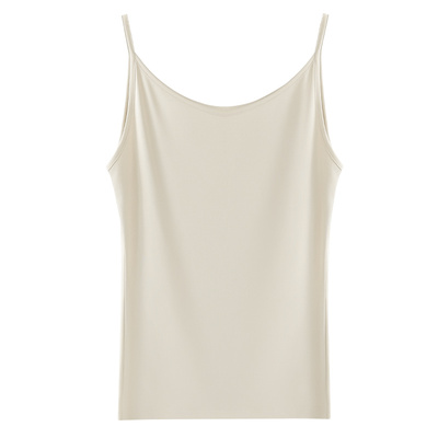 蝶安芬莫代尔白色吊带背心女内搭无袖上衣夏季薄款大码打底可外穿