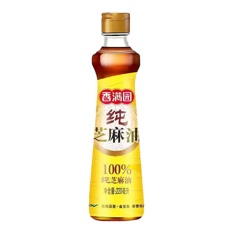 香满园纯芝麻油220ml家用凉拌调味宿舍火锅调味