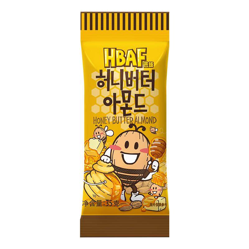 hbaf芭蜂蜂蜜黄油扁桃仁汤姆农场坚果芥末杏仁巴旦木韩国进口零食