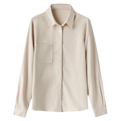 米白色灯芯绒衬衫秋冬叠穿内搭