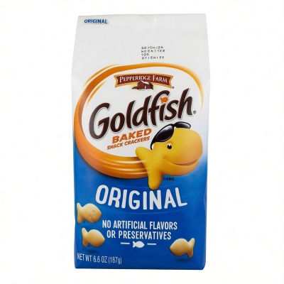 （临期）美国Goldfish金鱼仔形饼干经典鱼形饼干原味咸味儿童零食