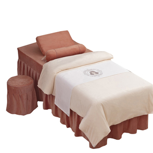 美容床罩四件套简约欧式高档奢华推拿理疗按摩美容院床套定制logo