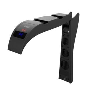 PS5主机双手柄座充PlayStation触点快充充电底座主机风扇散热托架放置支架耳机挂架游戏机降温桌面收纳