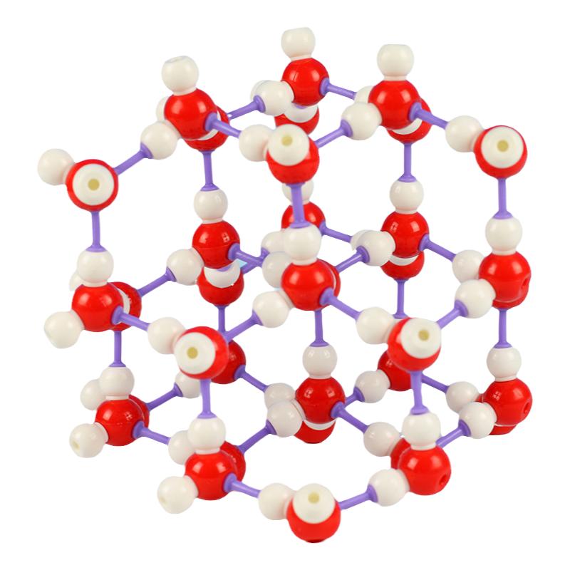 冰晶体分子结构模型 冰晶体结构模型 水分子 散装可拆装
