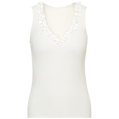 宝姿PORTSPURE女装舒适百搭亮片珠花V领针织内搭吊带背心