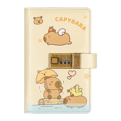 卡皮巴拉密码本2025年带锁日记本