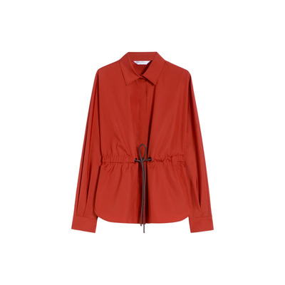 【天猫独家】MaxMara 女装棉质抽绳纯色衬衫1111056206&